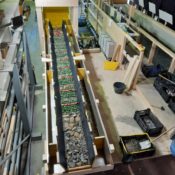 Visione di assieme del laboratorio con le due canalette