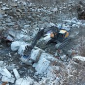 Costruzione piede traverse in blocchi