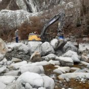 Posa blocchi testa della traversa