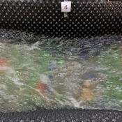 Evento trecentenario 380 m3/s, dettaglio struttura del deflusso