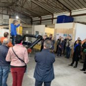 Parte ufficiale dell'inaugurazione con il discorso di Christian Tognacca